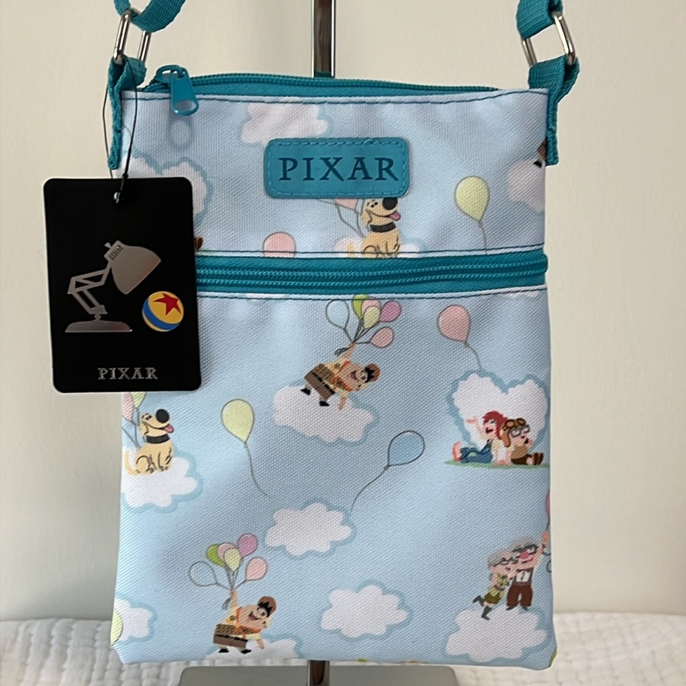 Disney Pixar Up Characters Balloon Passport Crossbody Bag